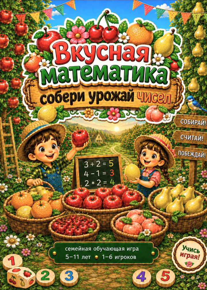 Обложка игры «Вкусная математика: собери урожай чисел»